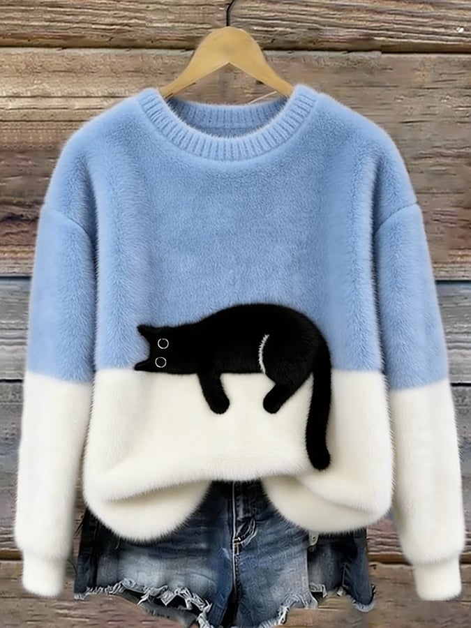 Kirsten Cat Print Jumper