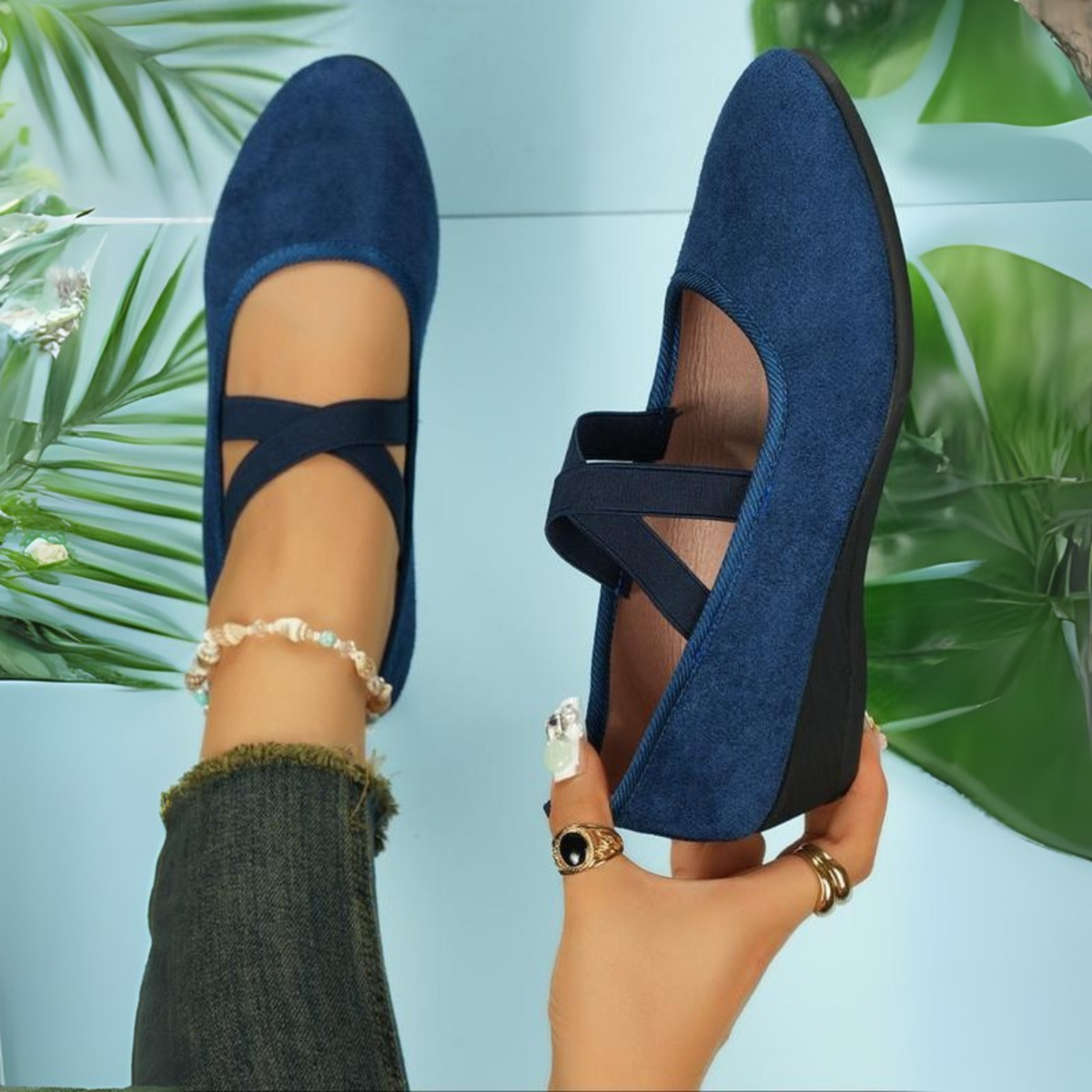 JASMINE - Closed Toe Wedge Ballerina
