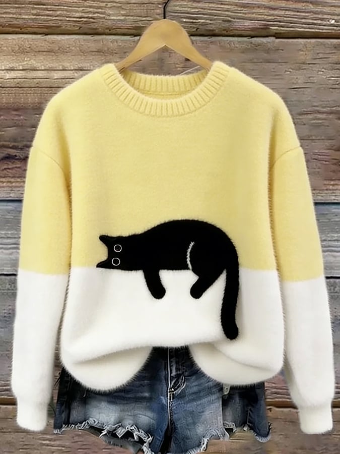 Kirsten Cat Print Jumper