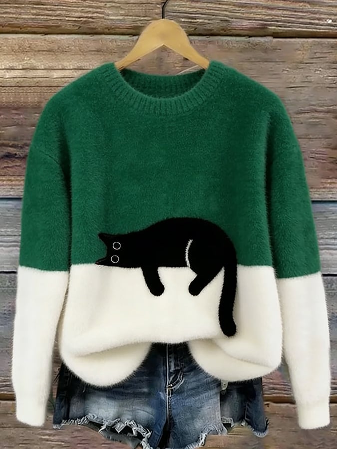 Kirsten Cat Print Jumper