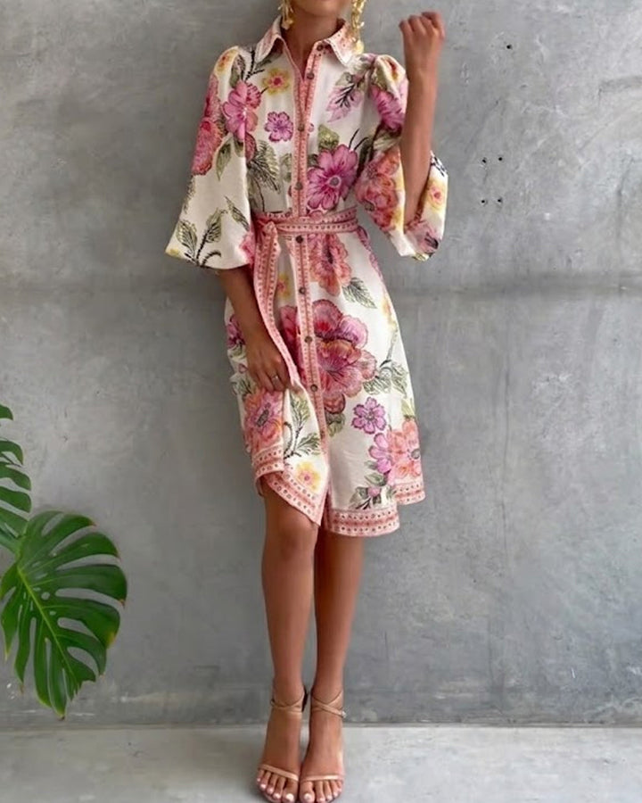 Olivia | A-LINE DRESS WITH NOTCHED COLLAR
