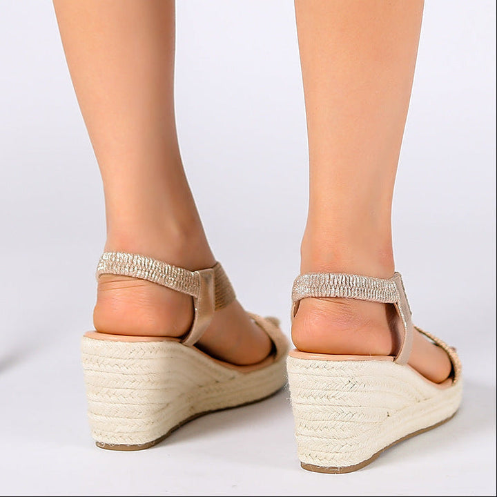 louisa | wedge sandals with artisanal weaving