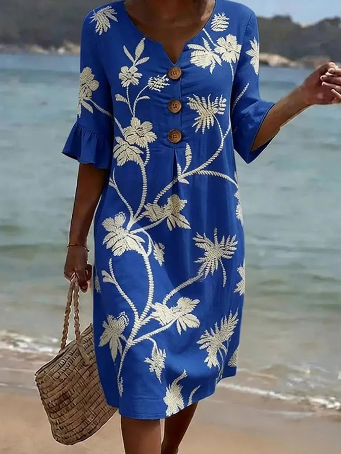 Floral Print Casual Dress for Women