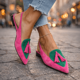 Pink and green