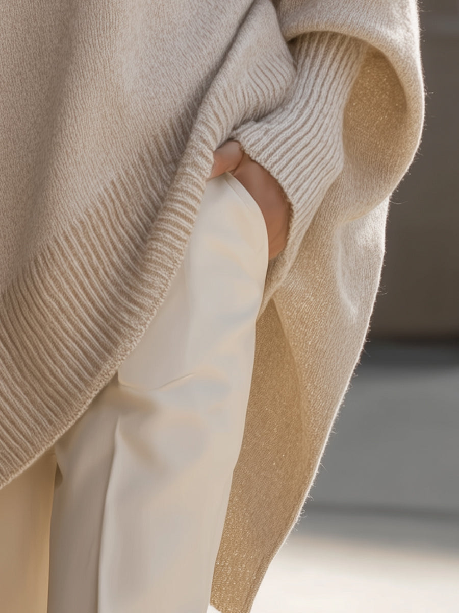 Jennifer Draped Wide-Neck Sweater