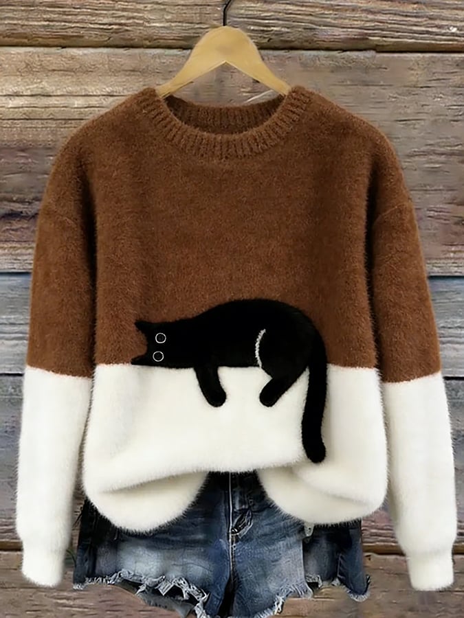 Kirsten Cat Print Jumper