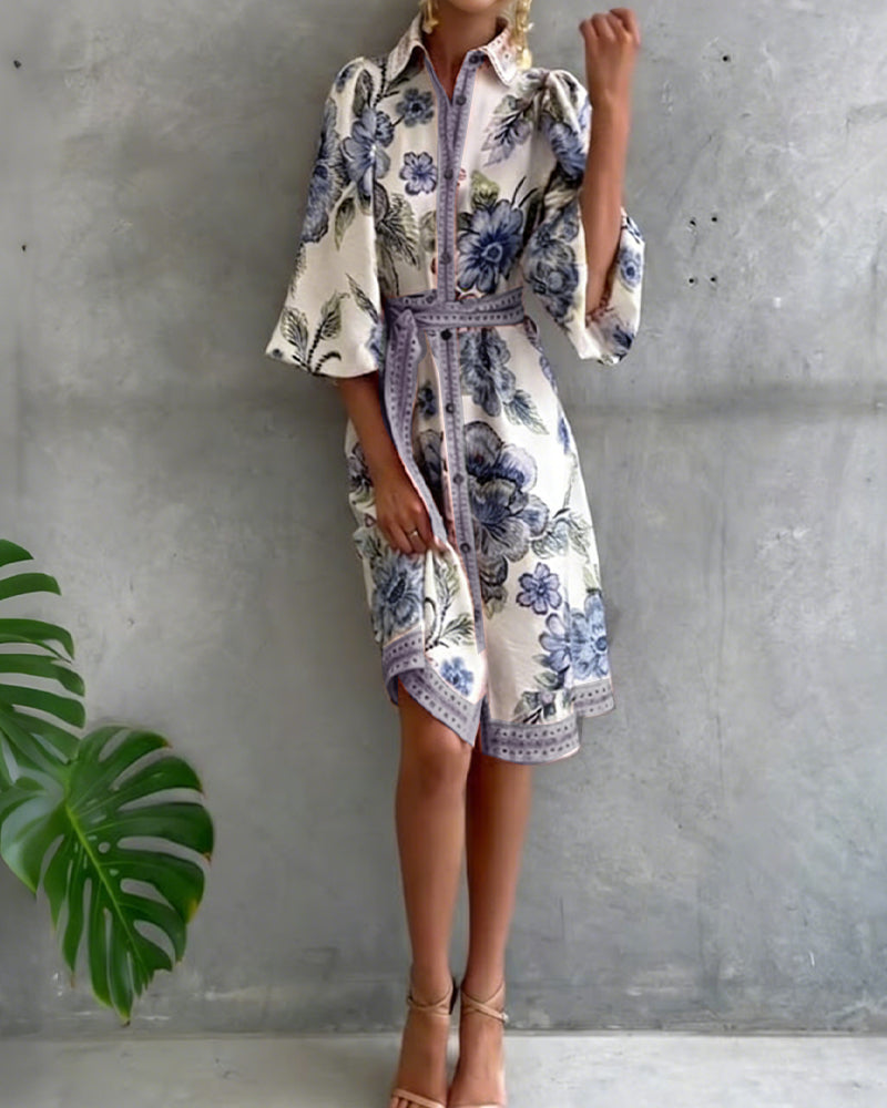 Olivia | A-LINE DRESS WITH NOTCHED COLLAR
