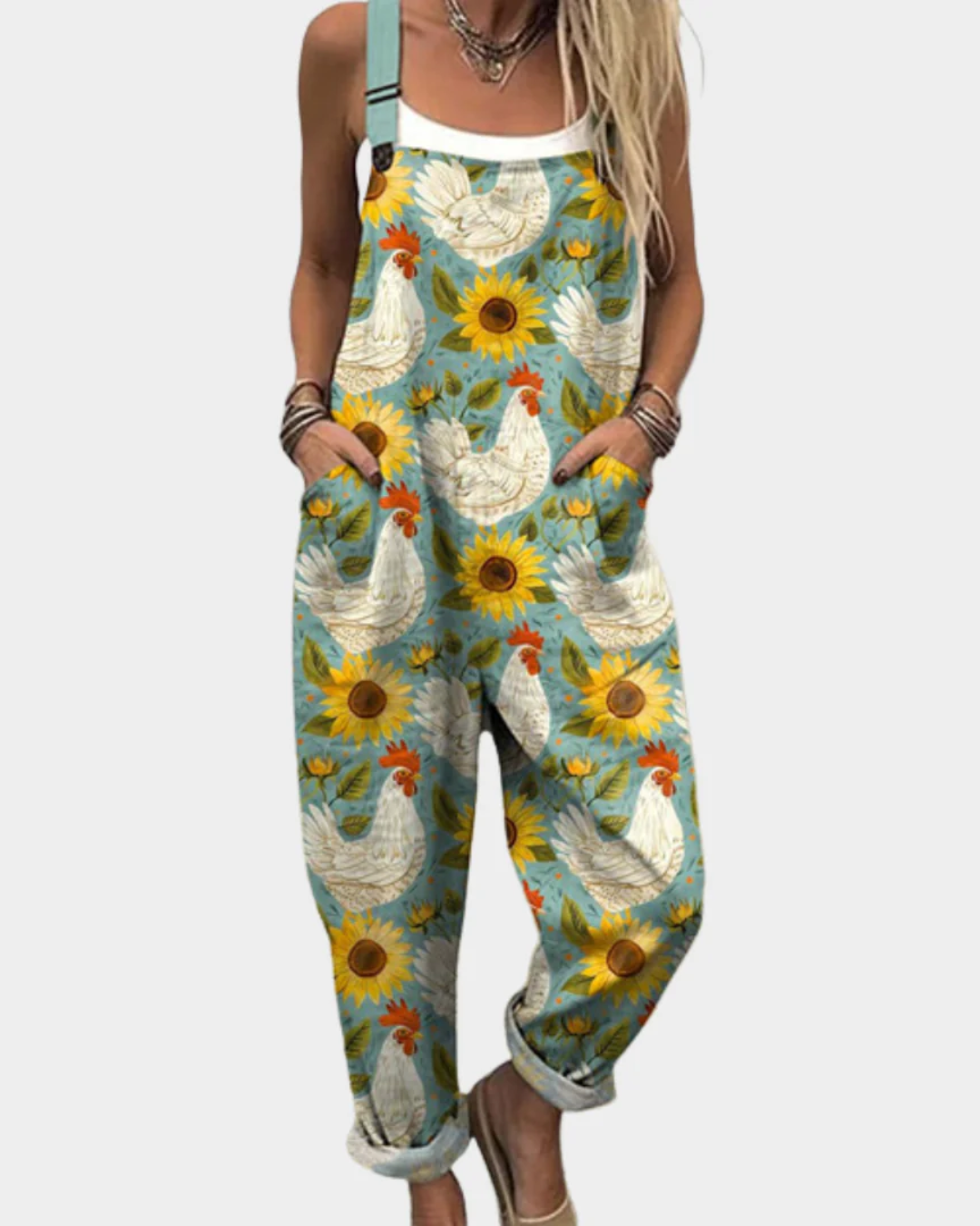 JACKIE - Comfortable Printed Overall/Jumpsuit