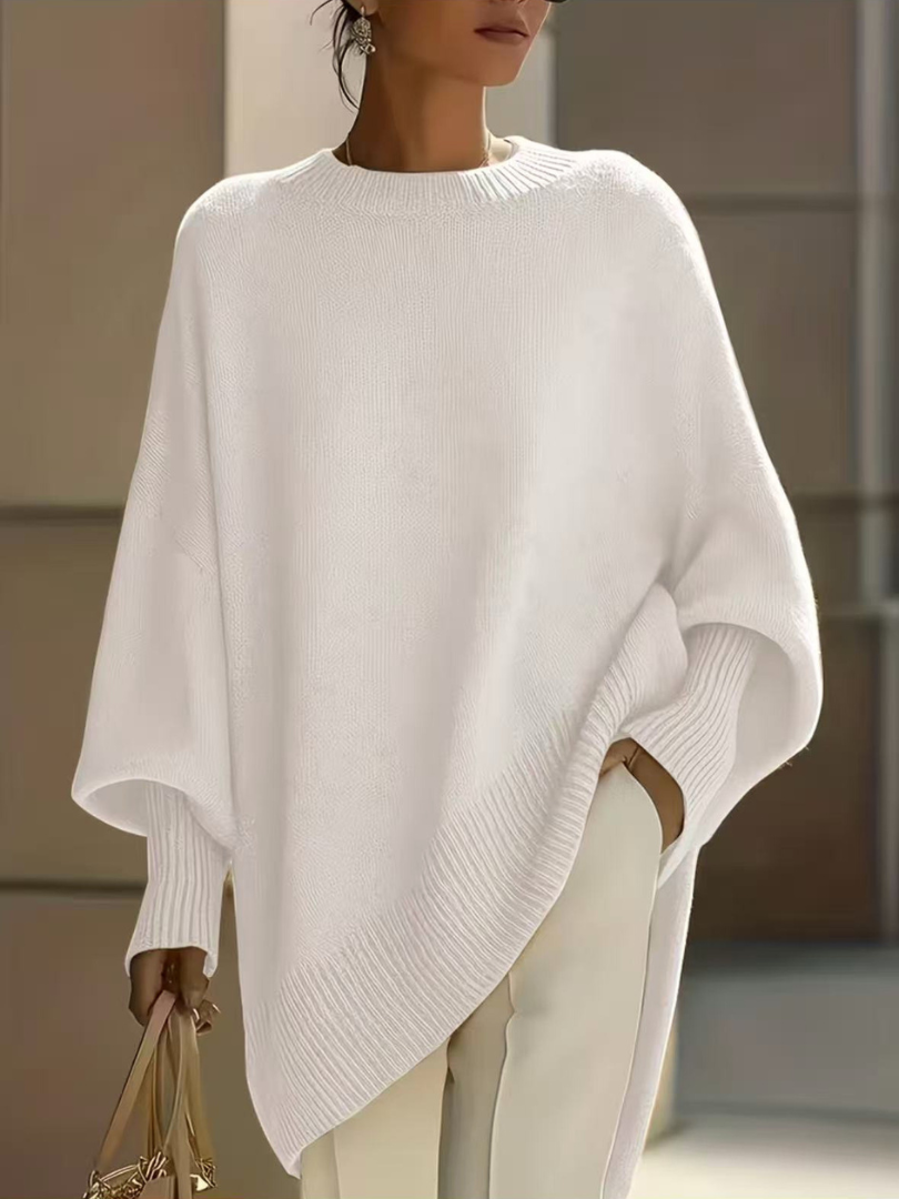 Jennifer Draped Wide-Neck Sweater