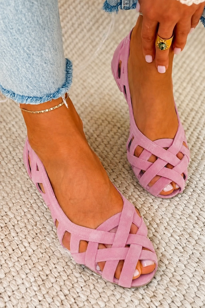 Mia | INTERWOVEN STRAP FLAT SANDALS