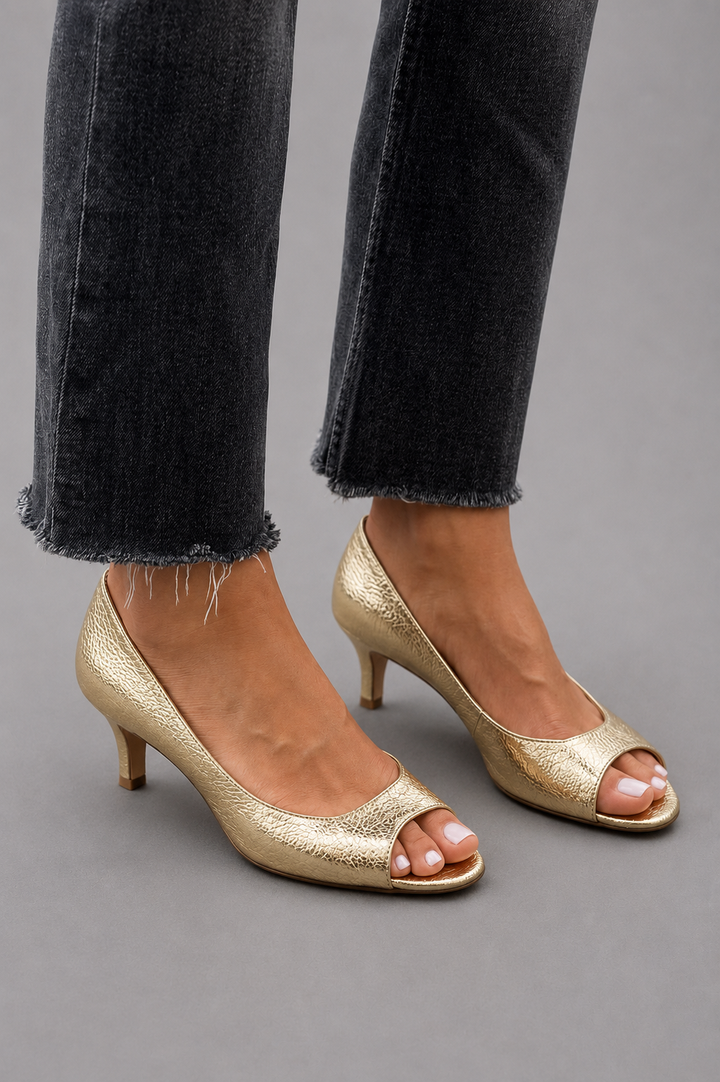 Stephanie | Low Heel Sandals with Open Toe for Summer
