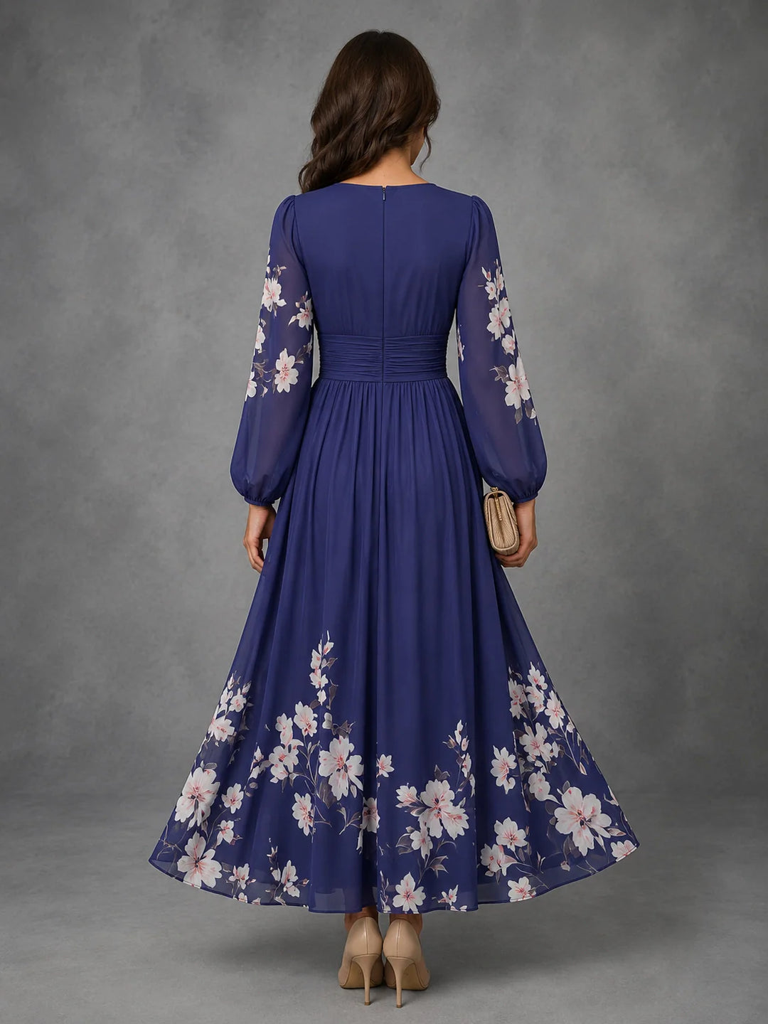 Mathilda - Floral Chiffon Dress