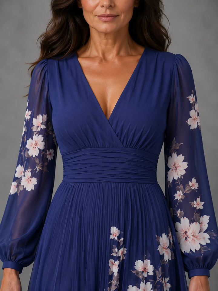 Mathilda - Floral Chiffon Dress