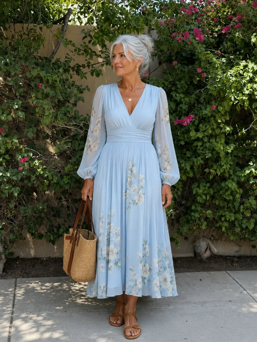 Mathilda - Floral Chiffon Dress