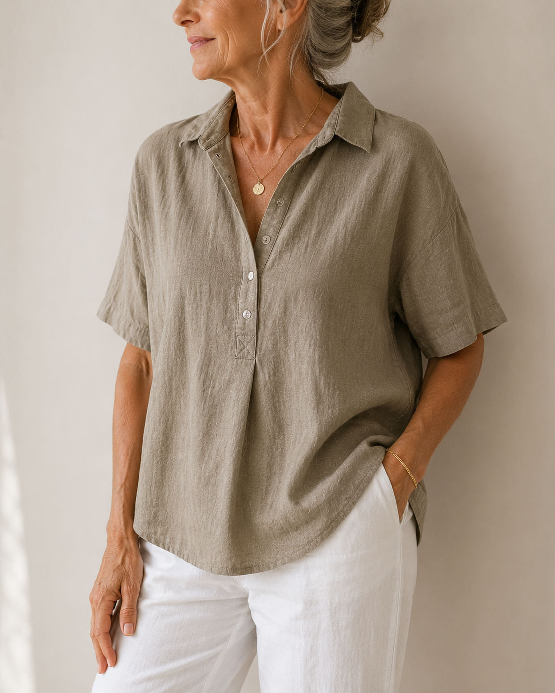 Sonja | Collared Button Blouse
