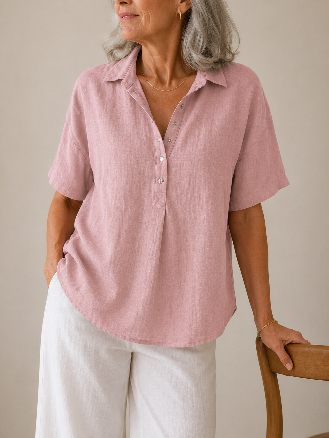 Sonja | Collared Button Blouse