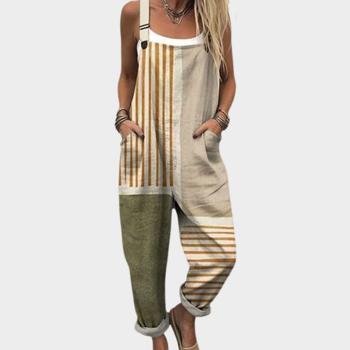 CATHY | STRIPED CASUAL OVERALL