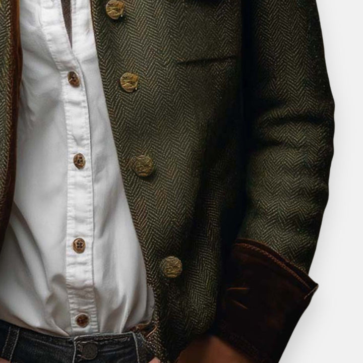 JENNI - Velvet-Trimmed Tweed Jacket