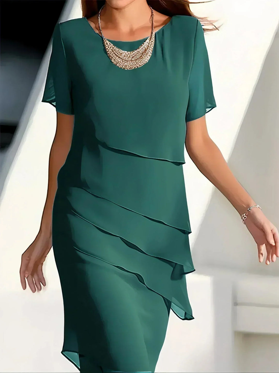 OLIVIA - Luxurious layered midi dress