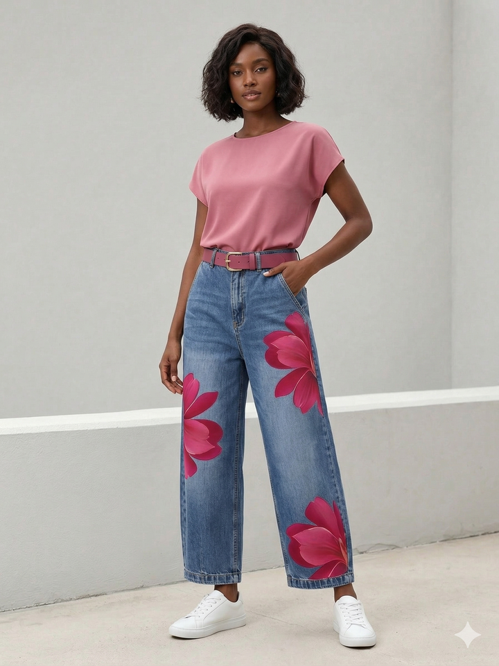 Sophia - Elegant Floral Trousers