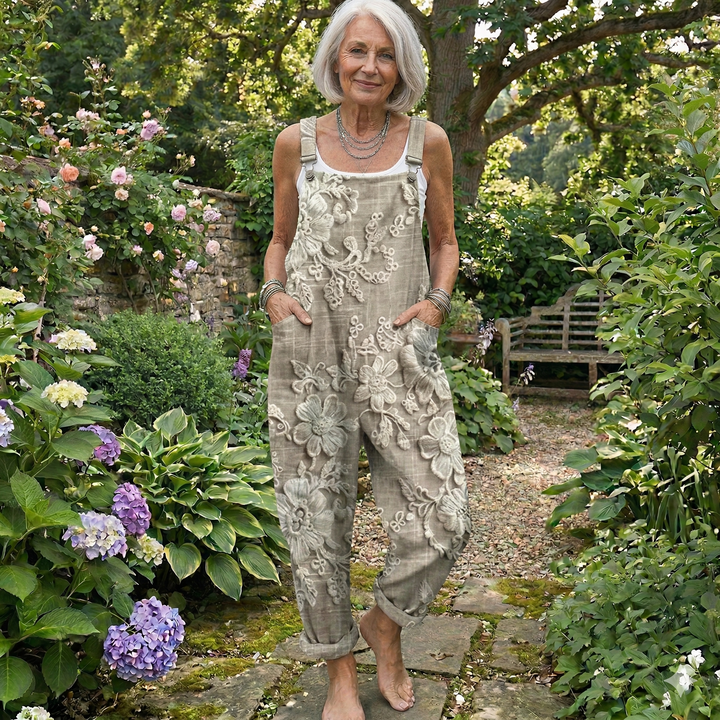 AMELIA | ELEGANT 3D FLORAL OVERALLS