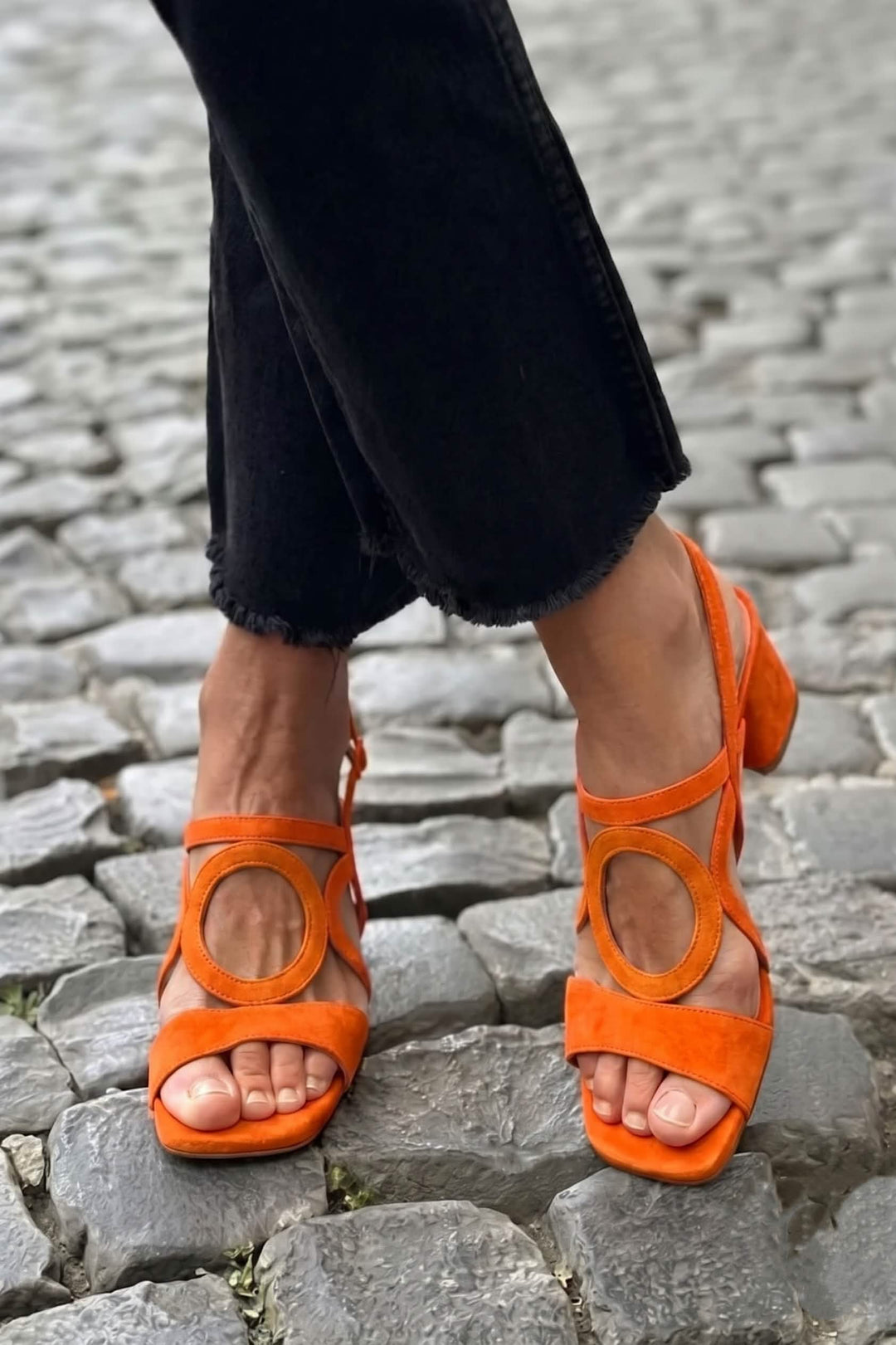 Hannah | Square Toe Heels with Round Cut for Summer