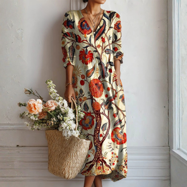 Kendra™ - Bohemian Floral Print Dress