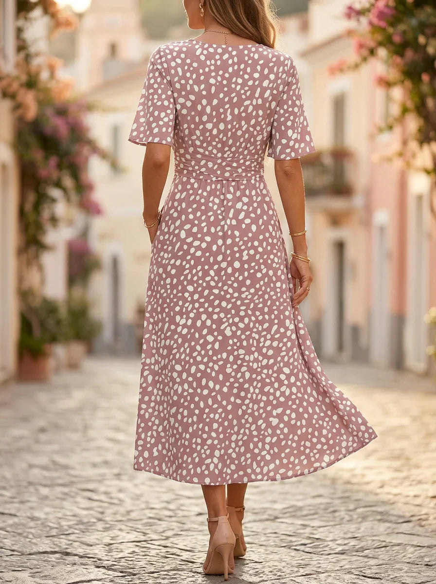 Rosaline™ | Elegant Midi Dress with Flattering Fit