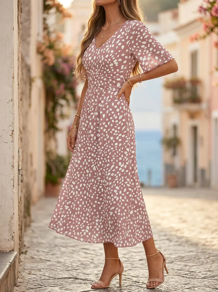 Rosaline™ | Elegant Midi Dress with Flattering Fit