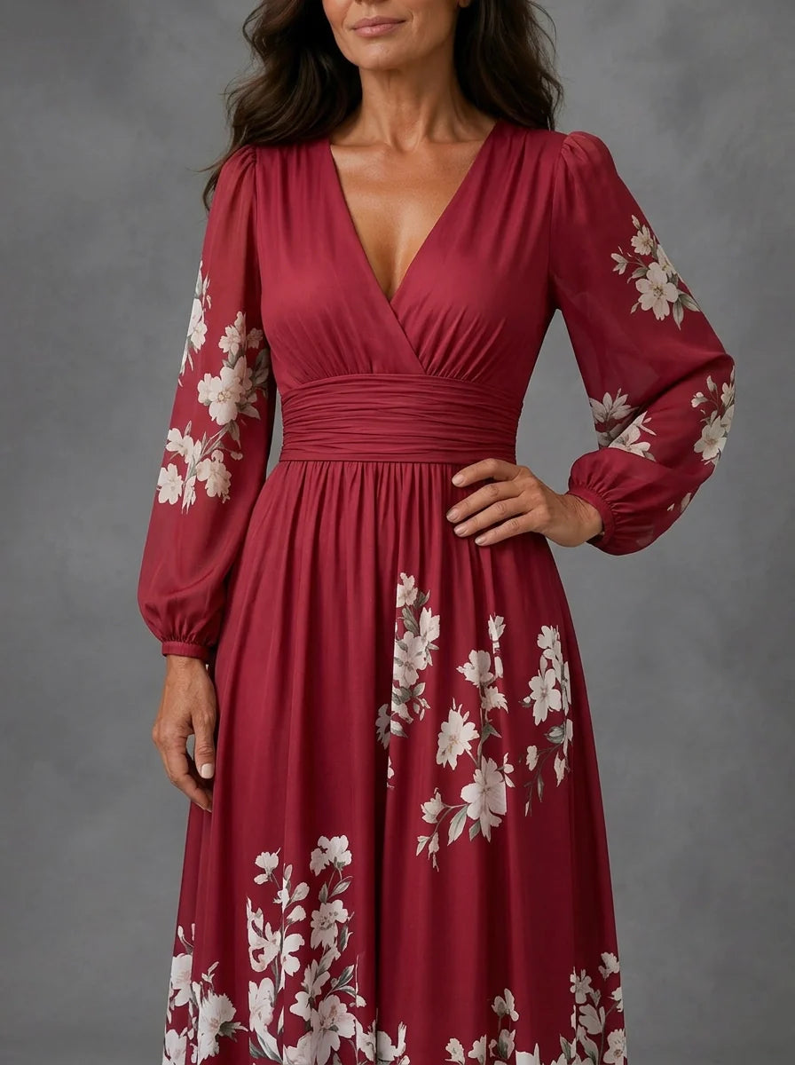 Mathilda - Floral Chiffon Dress