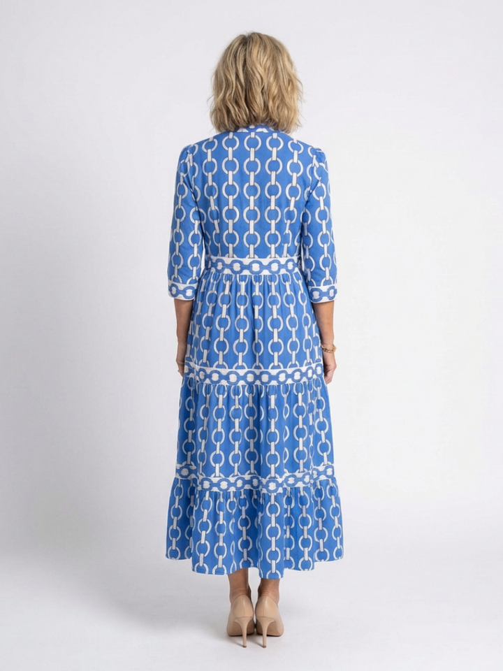Zara | Modern and Eye-catching Midi Dress with Chain Pattern