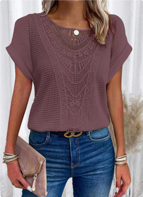 LUCIE - Vintage Lace Detail Top