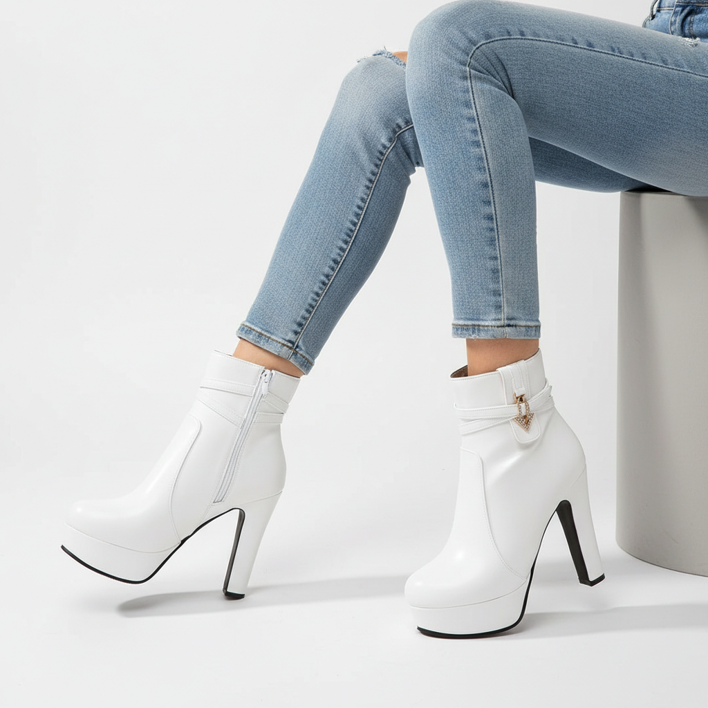 Celine Leather Heeled Boots