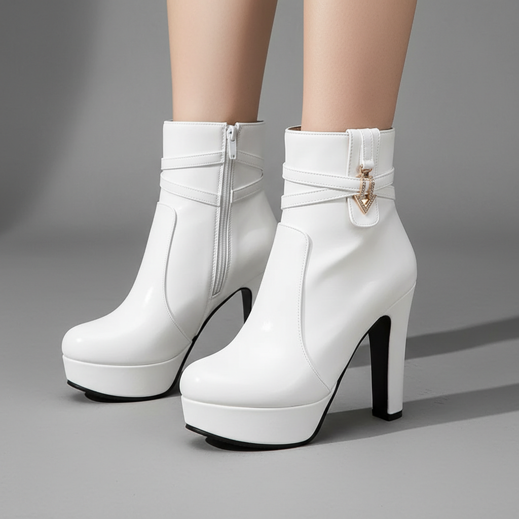 Celine Leather Heeled Boots