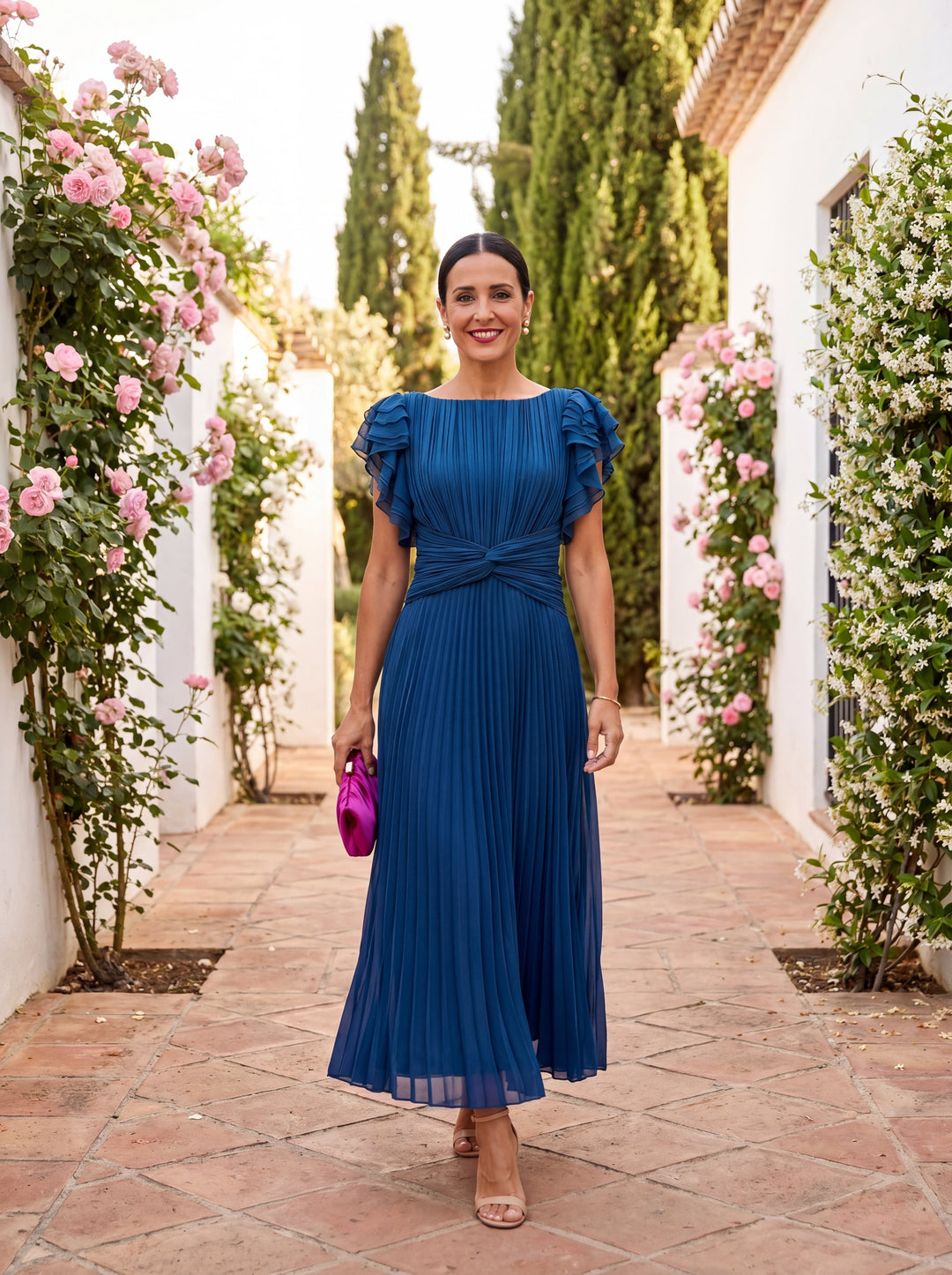 Rhea | Pleated Elegant Dress