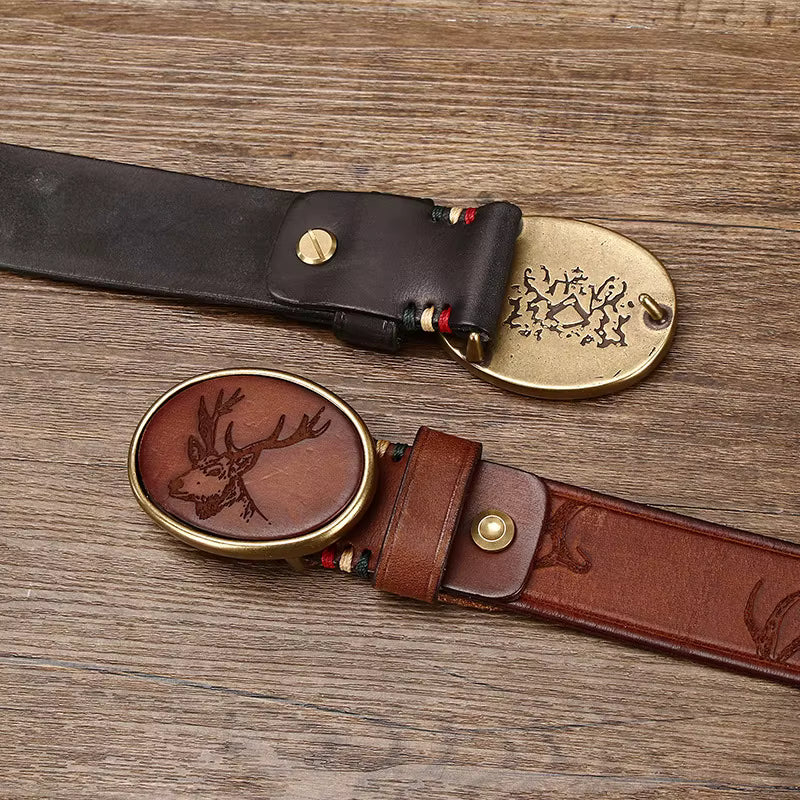 Antique Cowhide Belt