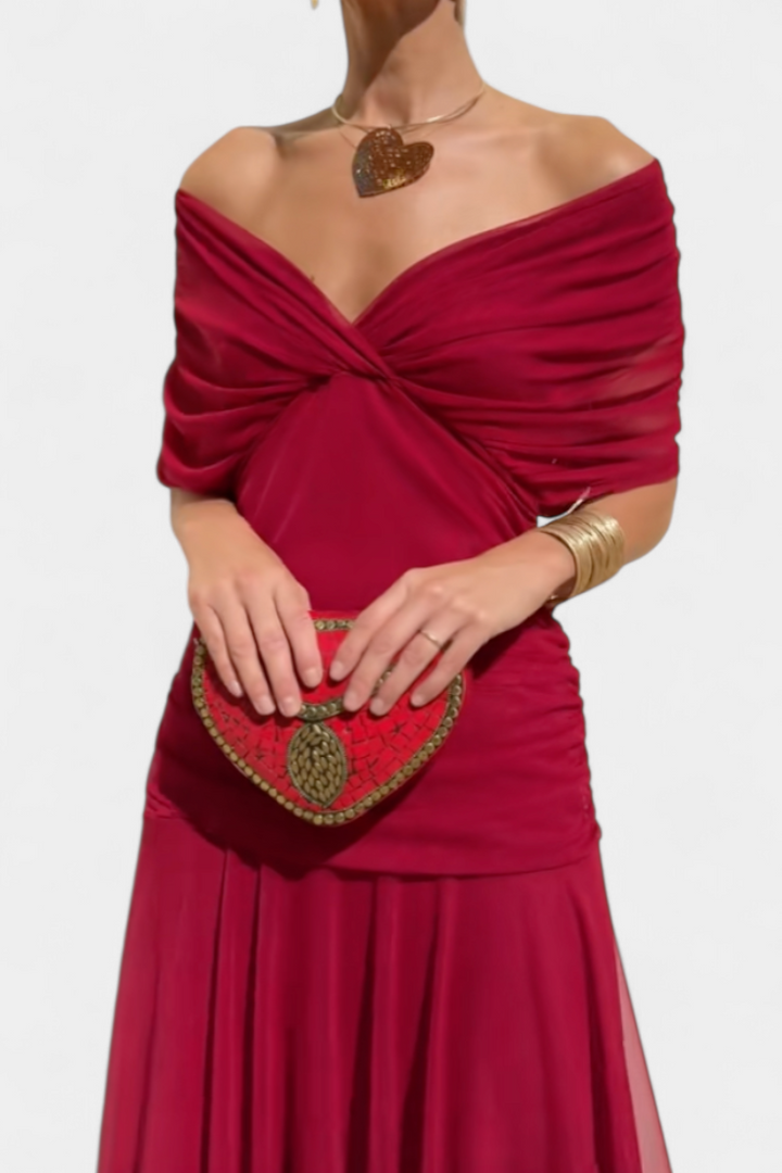 LIVIA - Women’s Floral V-Neck Maxi Dress