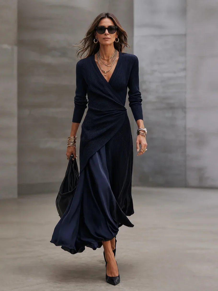 Adriana | Ribbed Wrap Maxi Set
