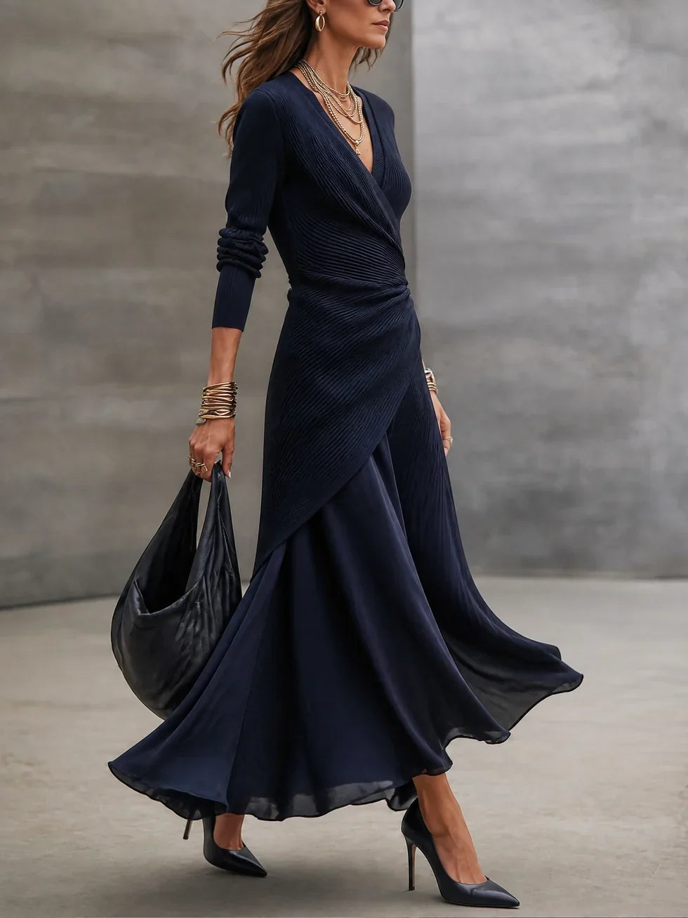 Adriana | Ribbed Wrap Maxi Set