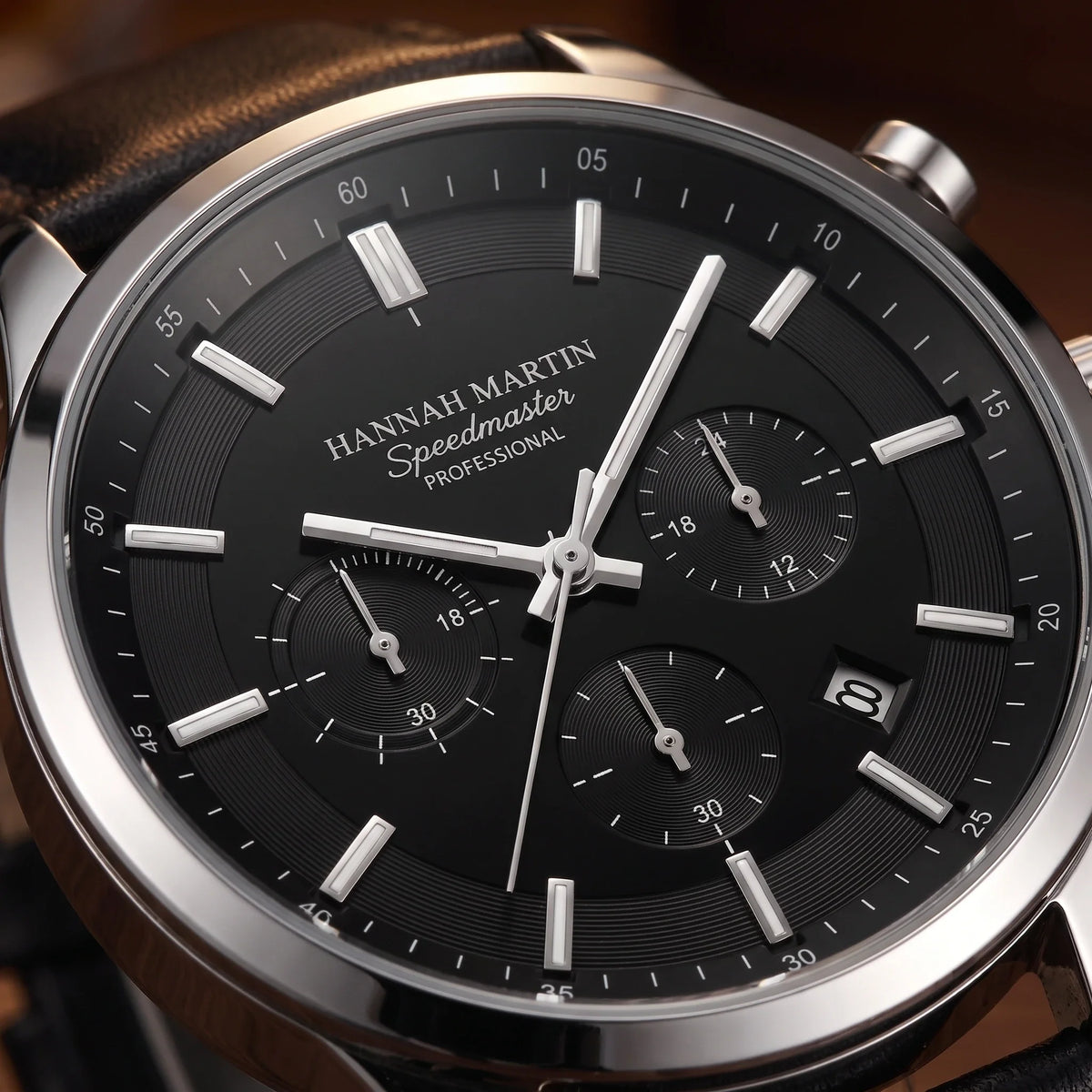 Leather Chronograph Watch