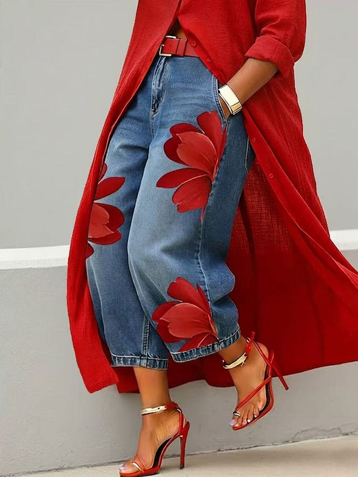 Sophia - Elegant Floral Trousers
