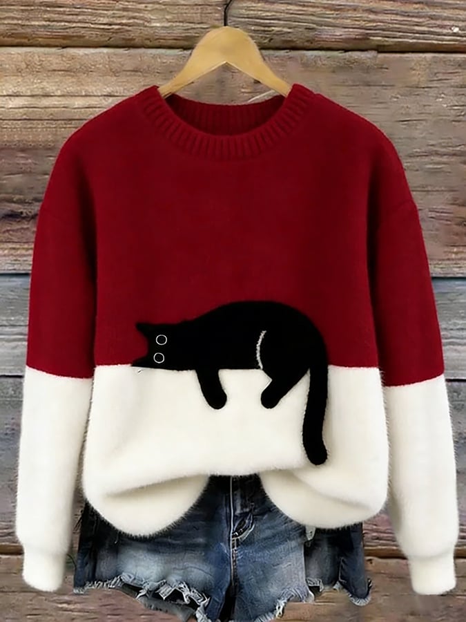 Kirsten Cat Print Jumper