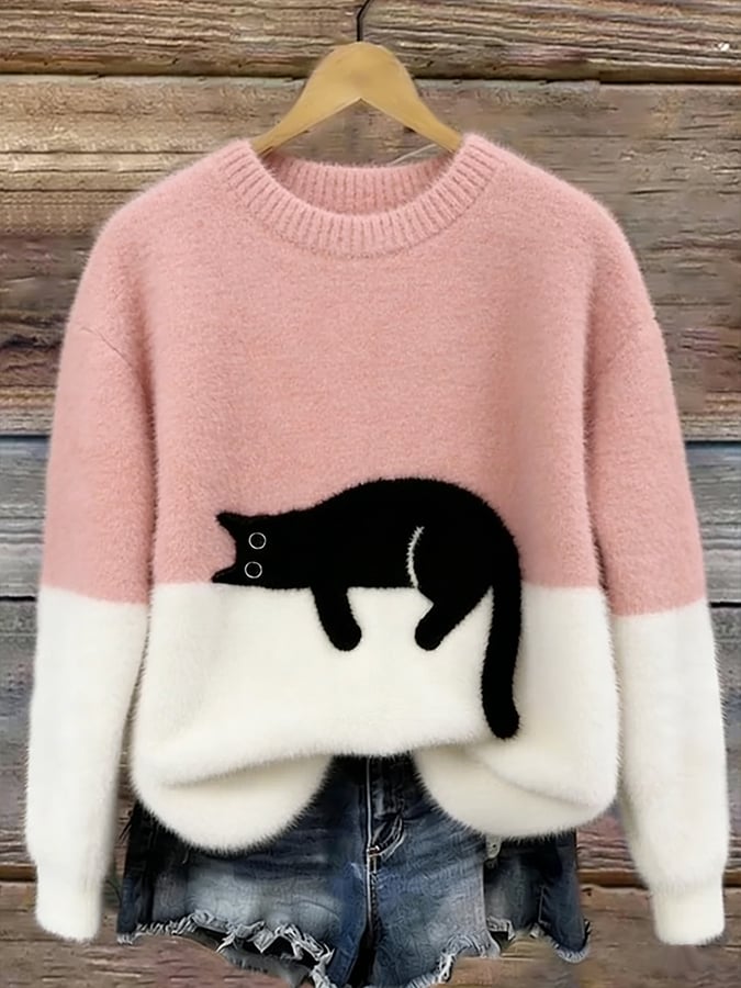 Kirsten Cat Print Jumper