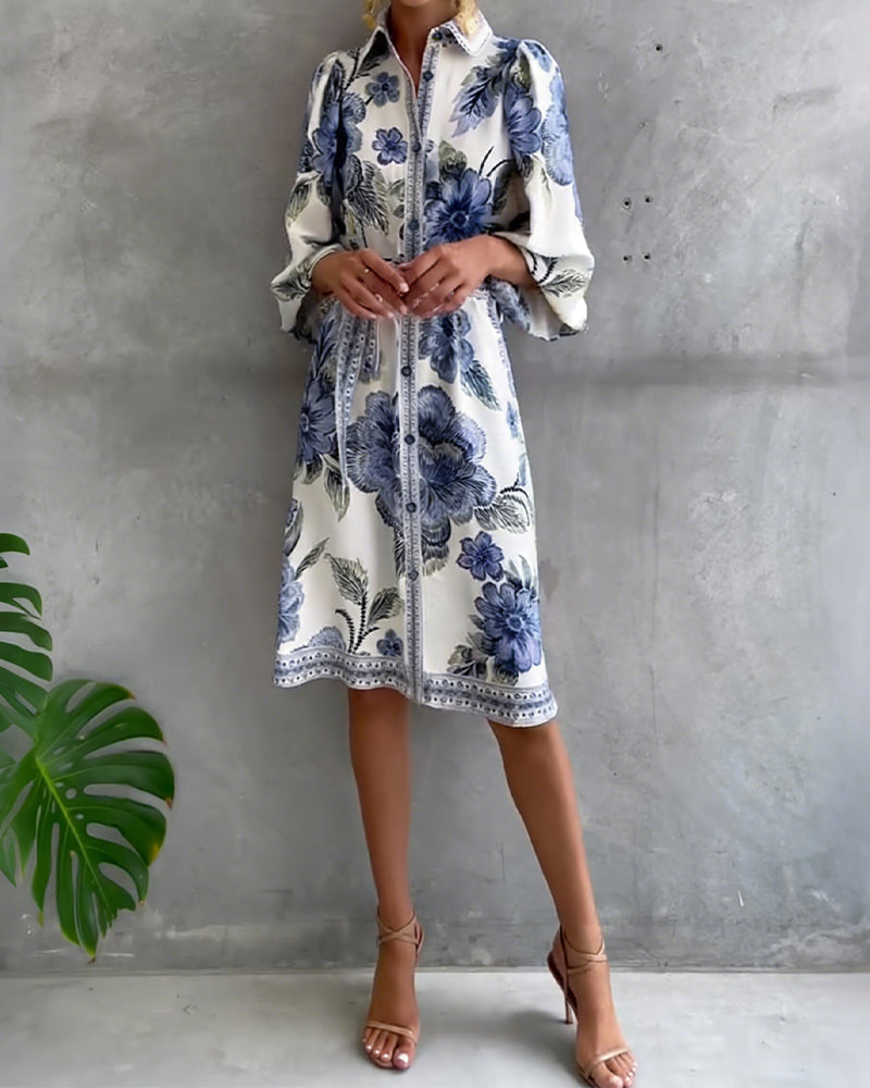 Olivia | A-LINE DRESS WITH NOTCHED COLLAR