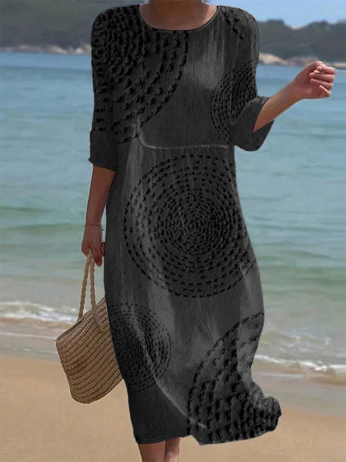 Embroidered Casual Dress for Women