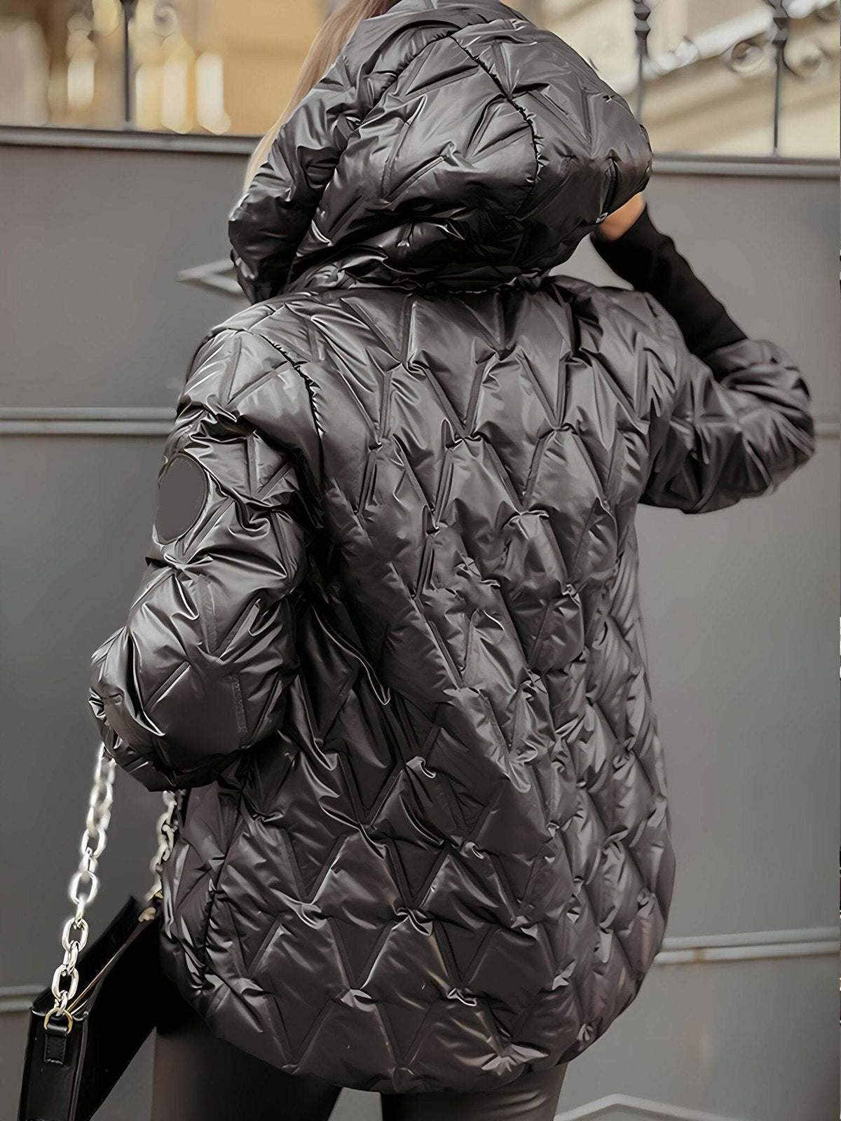 Lou Hooded Diamond Patchwork Jacket