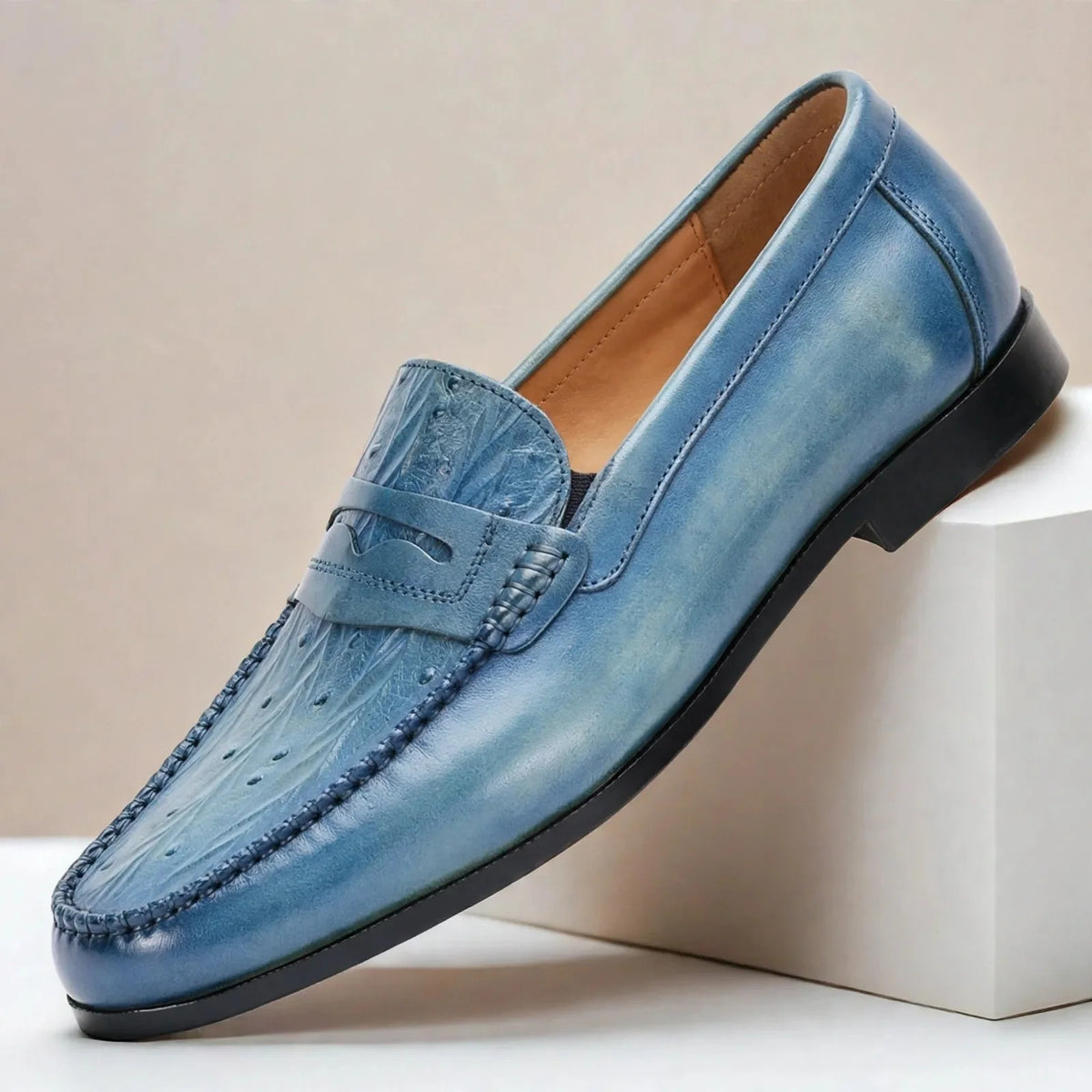 Corvani Leather Loafers