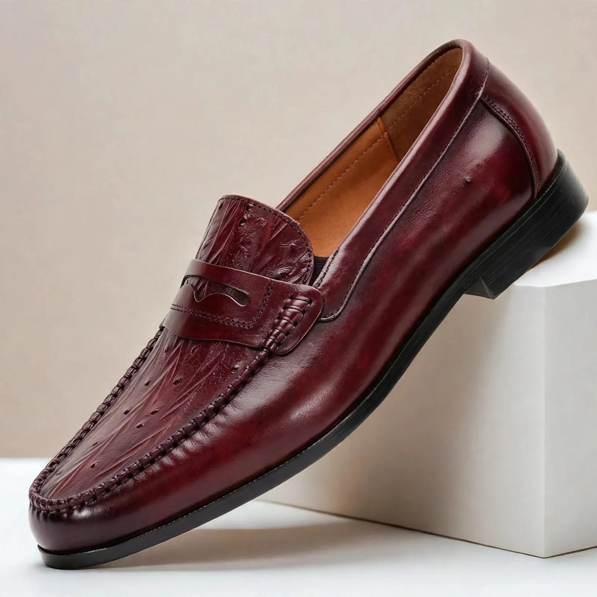 Corvani Leather Loafers