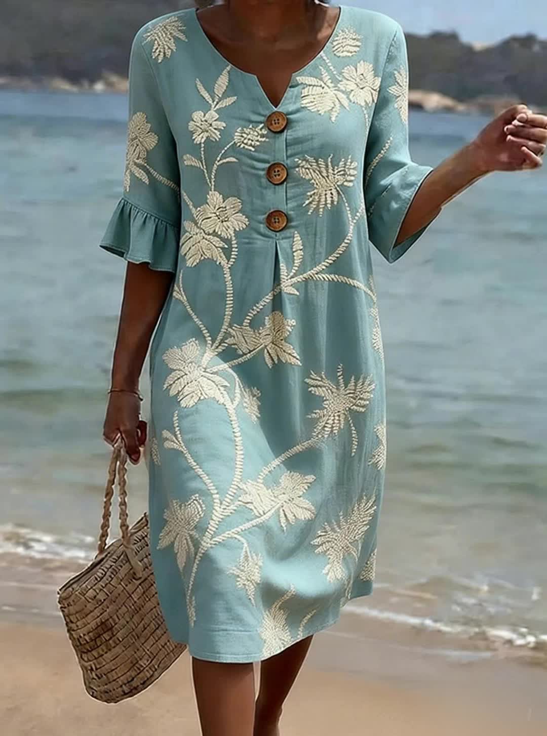 Floral Print Casual Dress for Women