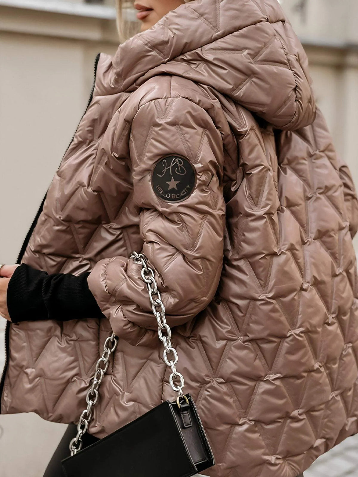 Lou Hooded Diamond Patchwork Jacket